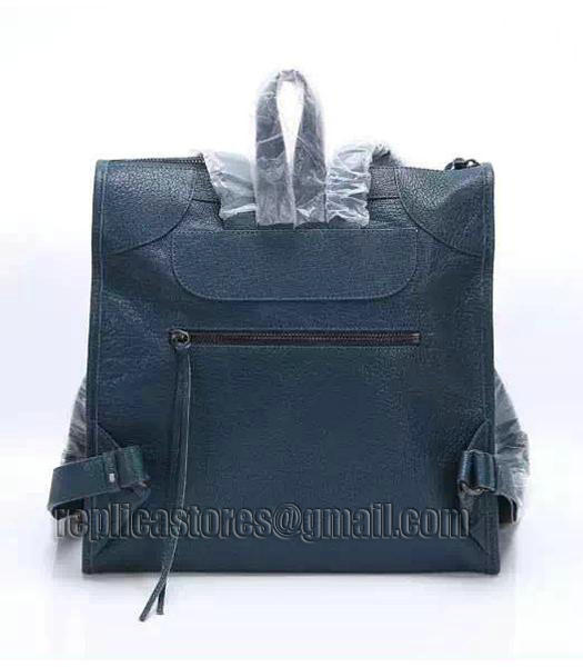 Balenciaga Sapphire Blue Original Lambskin Leather Backpack Gun Nails-5