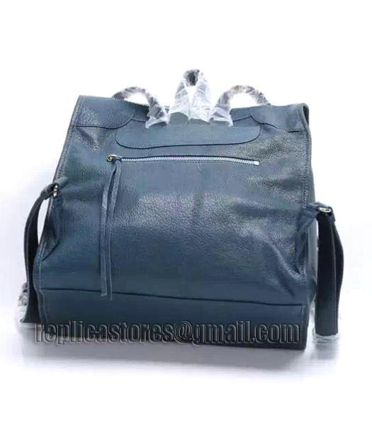 Balenciaga Sapphire Blue Original Lambskin Leather Backpack Silver Nails-2
