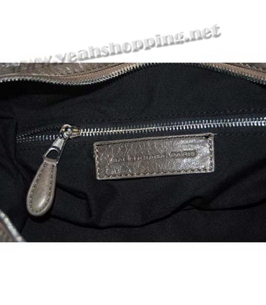 Balenciaga Silver Grey Lambskin Leather Handbag-6