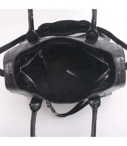 Balenciaga Velo Small Black Calfskin Leather Tote Bag-5
