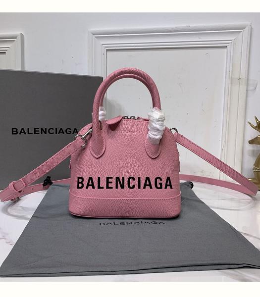 Balenciaga Ville Pink Original Grained Real Leather 26cm Top Handle Bag
