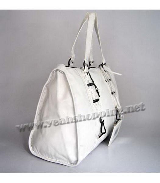Balenciaga White Leather Large Handbag-1