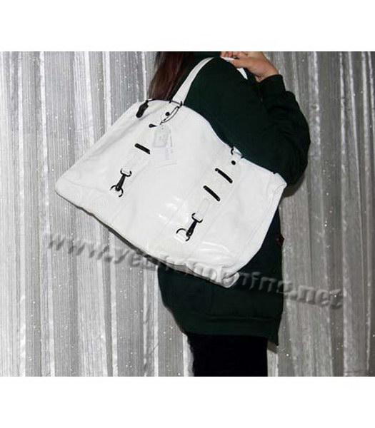 Balenciaga White Leather Large Handbag-7