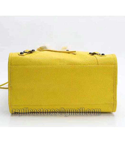 Balenciaga Yellow Original Lambskin Leather Backpack Gun Nails-4