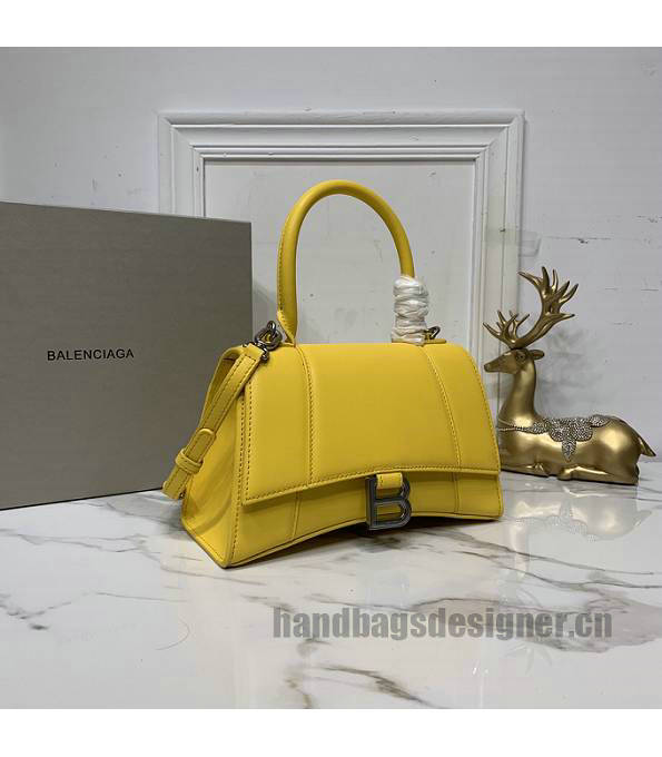 Balenciaga Yellow Original Smooth Leather 19cm Hourglass Bag-2