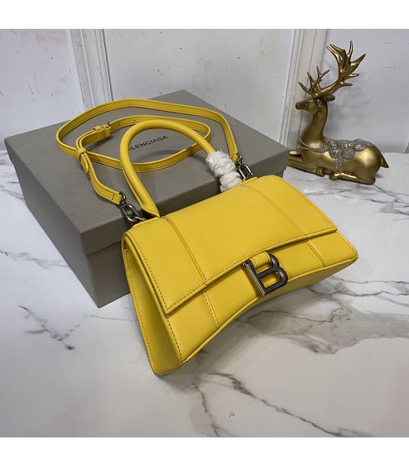 Balenciaga Yellow Original Smooth Leather 19cm Hourglass Bag-3