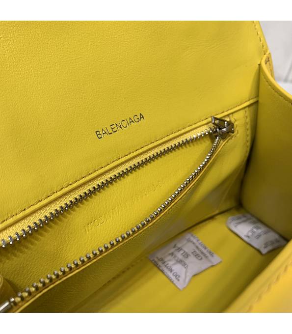 Balenciaga Yellow Original Smooth Leather 19cm Hourglass Bag-6