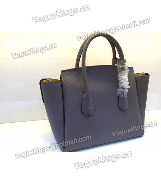Bally Latest Design Dark Grey Leather 28cm Top Handle Bag-3