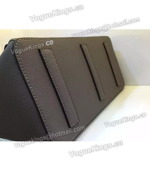 Bally Latest Design Dark Grey Leather 28cm Top Handle Bag-5