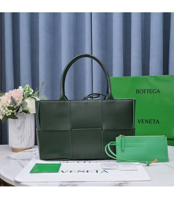 Bottega Veneta Army Green Original Calfskin Leather Arco 35cm Tote Bag