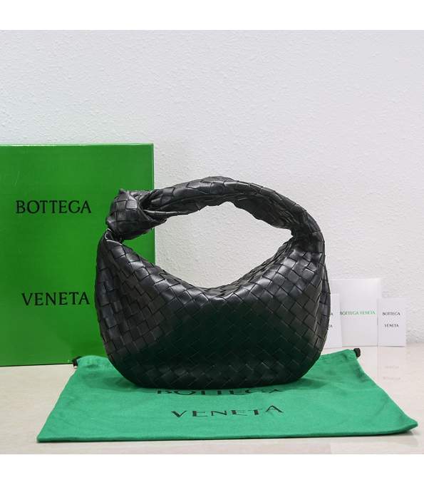 Bottega Veneta Black Original Intrecciato Leather Teen Jodie Shoulder Bag