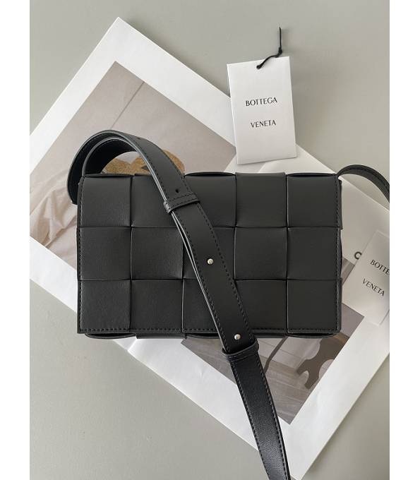 Bottega Veneta Black Original Lambskin Leather Cassette Crossbody Bag