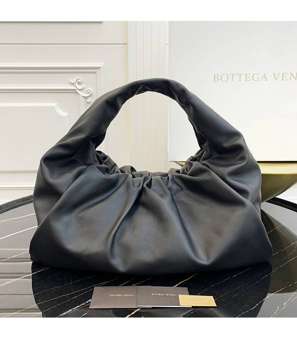 Bottega Veneta Black Original Real Leather Large Shoulder Pouch