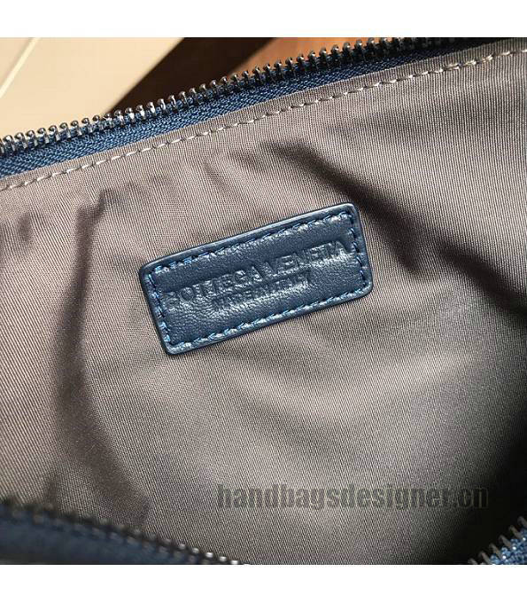 Bottega Veneta Blue Original Weave Lambskin Leather Large Pouch-4