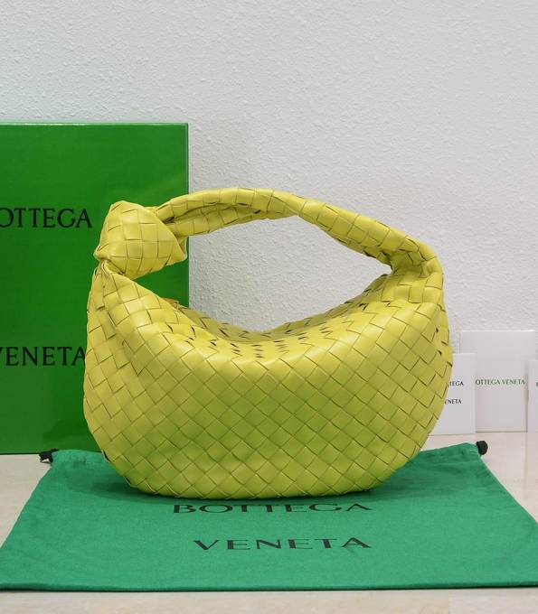 Bottega Veneta Bright Yellow Original Intrecciato Leather Teen Jodie Shoulder Bag-1