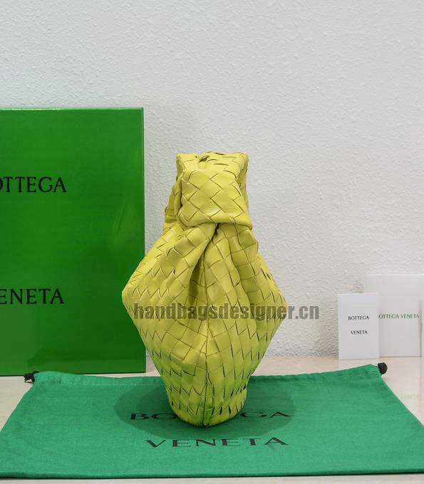Bottega Veneta Bright Yellow Original Intrecciato Leather Teen Jodie Shoulder Bag-3