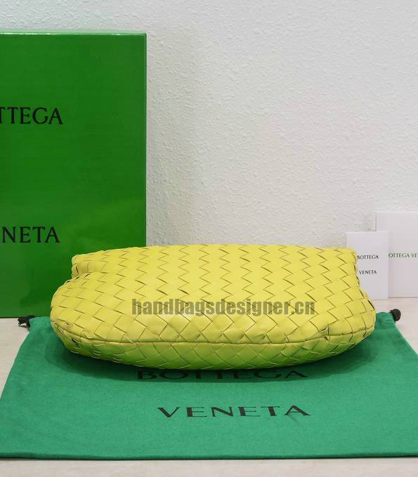 Bottega Veneta Bright Yellow Original Intrecciato Leather Teen Jodie Shoulder Bag-4