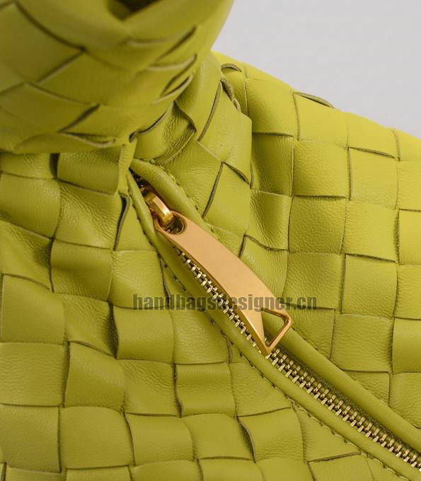 Bottega Veneta Bright Yellow Original Intrecciato Leather Teen Jodie Shoulder Bag-6