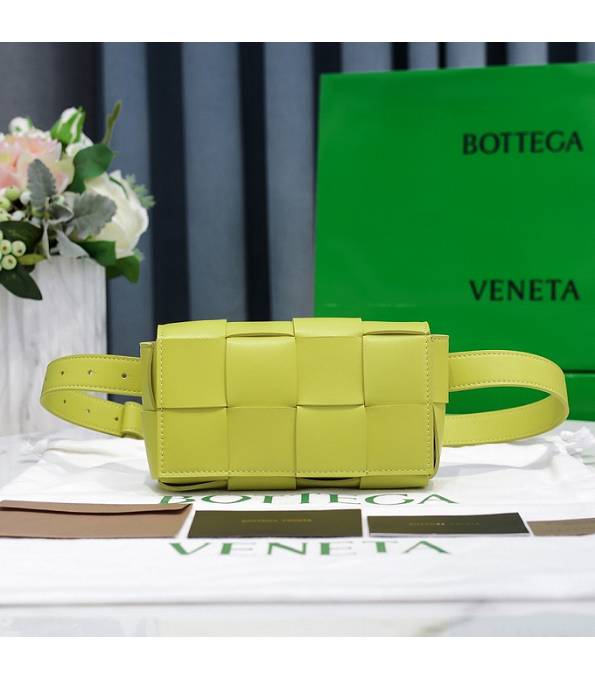 Bottega Veneta Cassette Egg Yellow Original Lambskin Leather Belt Bag