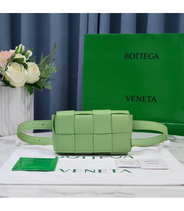 Bottega Veneta Cassette Light Green Original Lambskin Leather Belt Bag