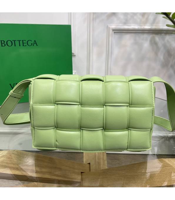 Bottega Veneta Cassette Light Green Original Lambskin Leather Golden Metal Pillow Bag