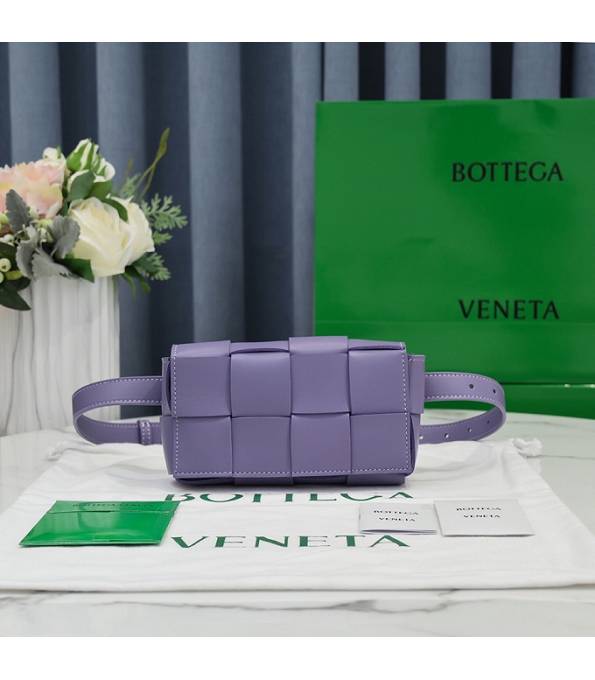Bottega Veneta Cassette Purple Original Lambskin Leather Belt Bag