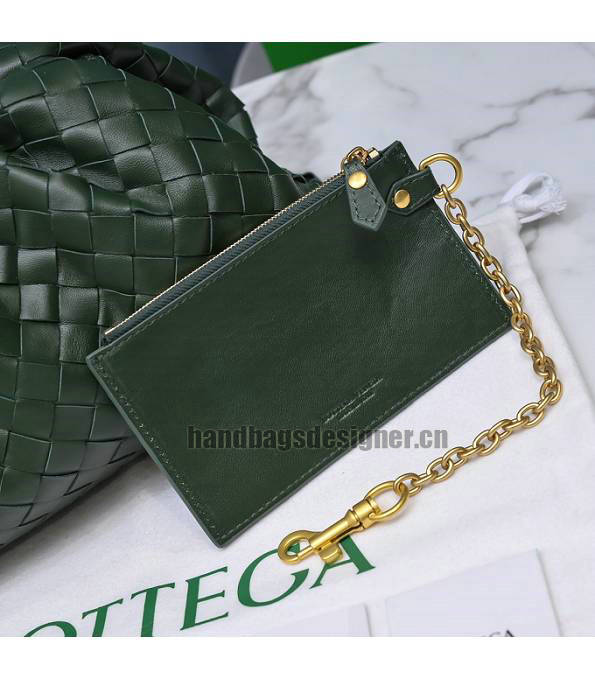 Bottega Veneta Cloud Army Green Original Lambskin Leather Pouch-4