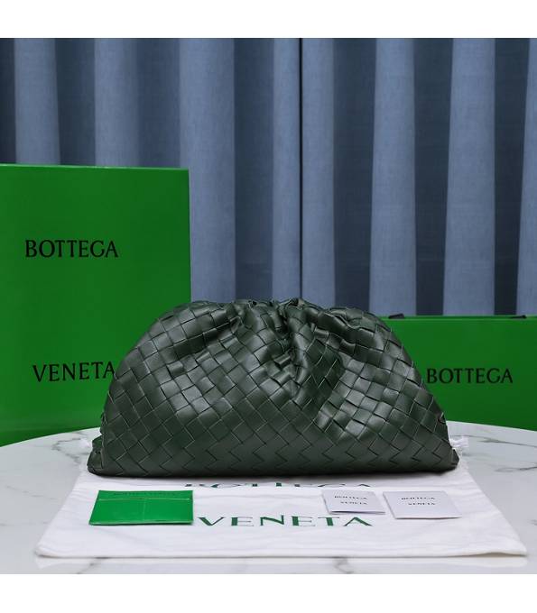 Bottega Veneta Cloud Army Green Original Lambskin Leather Pouch