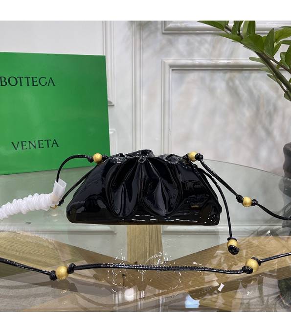 Bottega Veneta Cloud Black Original Patent Leather Mini Pouch