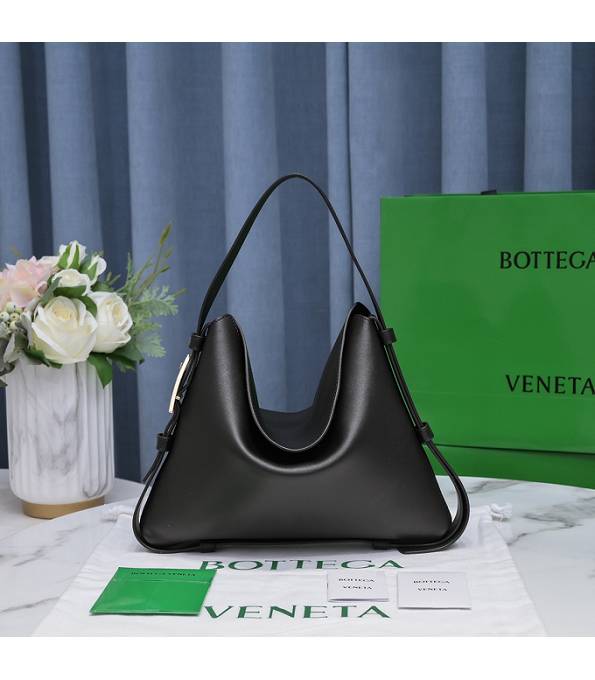 Bottega Veneta Cradle Black Original Calfskin Leather Medium Shoulder Bag