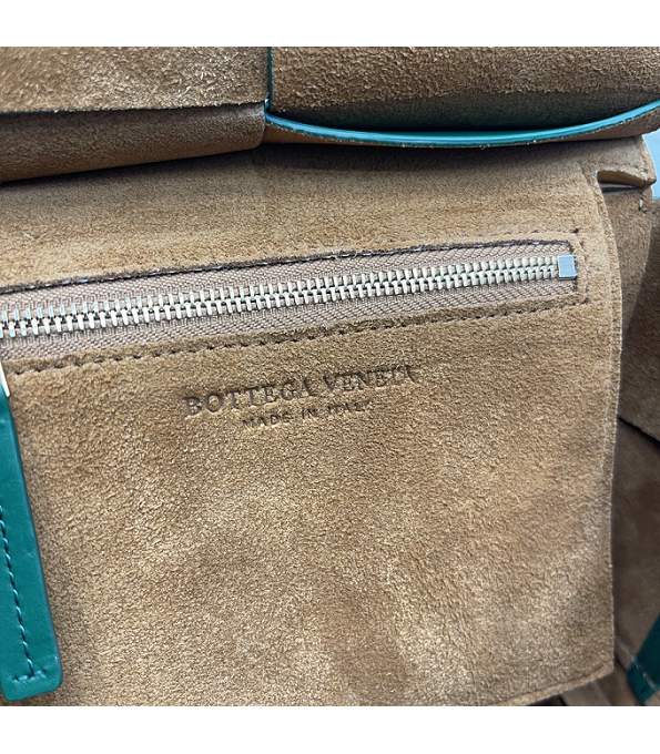 Bottega Veneta Green Original Plain Calfskin Leather Arco Mini Top Handle Bag With Detachable Strap-8