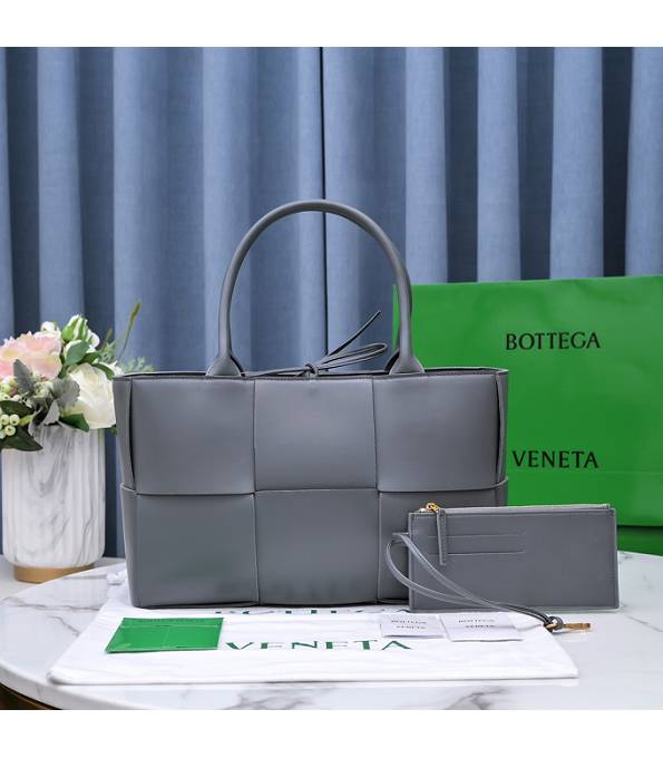 Bottega Veneta Grey Original Calfskin Leather Arco 35cm Tote Bag