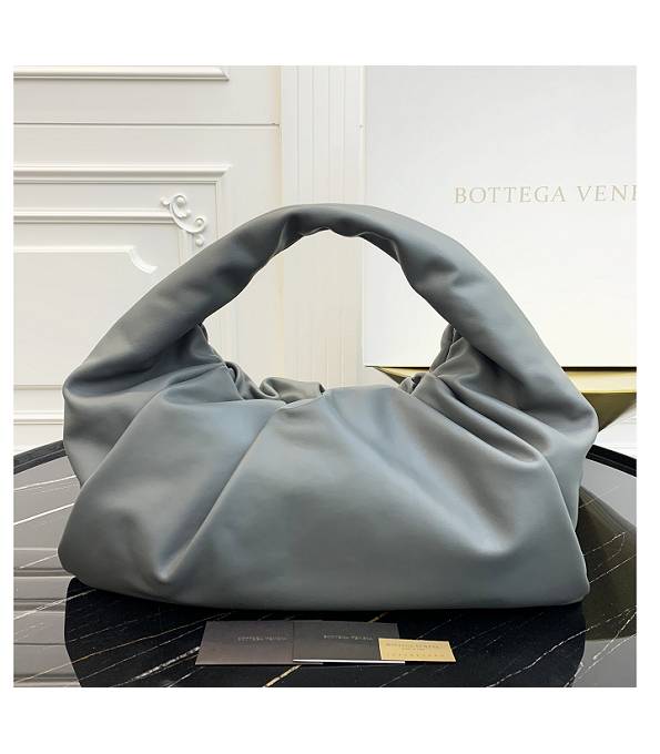 Bottega Veneta Grey Original Real Leather Large Shoulder Pouch