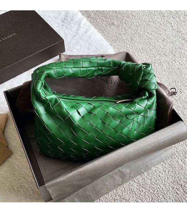 Bottega Veneta Jodie Green Original Weave Leather Mini Hobo Bag