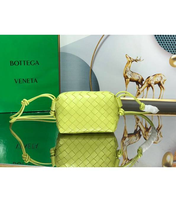 Bottega Veneta Loop Light Yellow Original Calfskin Leather Mini Crossbody Bag