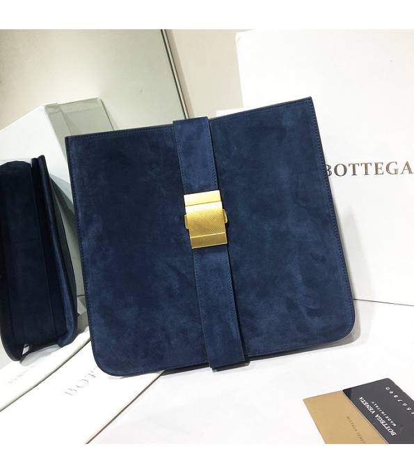 Bottega Veneta Marie Dark Blue Original Velvet Leather Slim Shoulder Bag