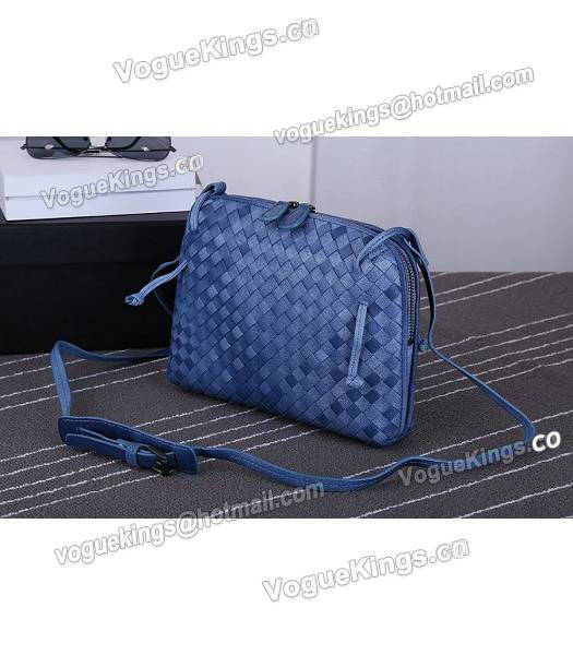 Bottega Veneta New Style Woven Color Blue Leather Small Shoulder Bag-1