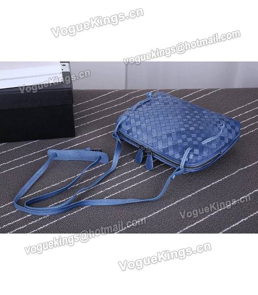 Bottega Veneta New Style Woven Color Blue Leather Small Shoulder Bag-3