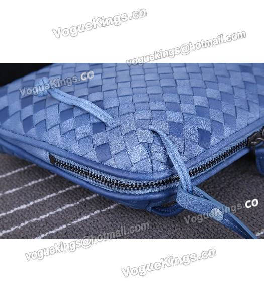 Bottega Veneta New Style Woven Color Blue Leather Small Shoulder Bag-4