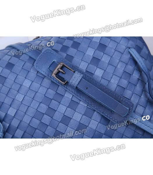 Bottega Veneta New Style Woven Color Blue Leather Small Shoulder Bag-6
