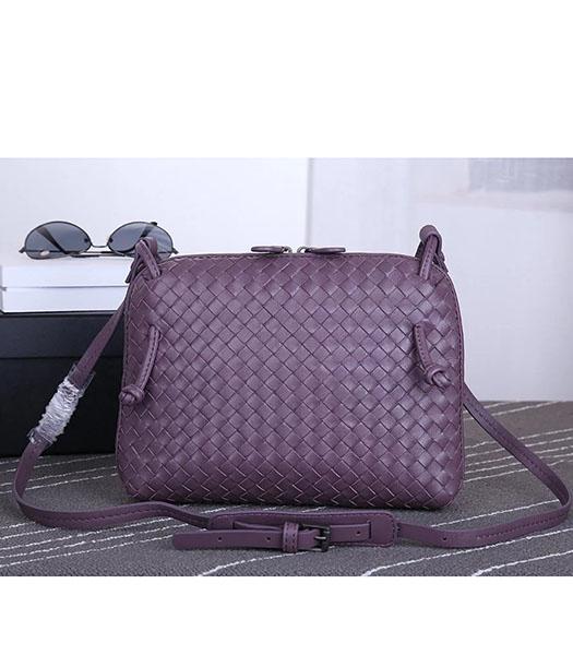 Bottega Veneta New Style Woven Purple Leather Small Shoulder Bag