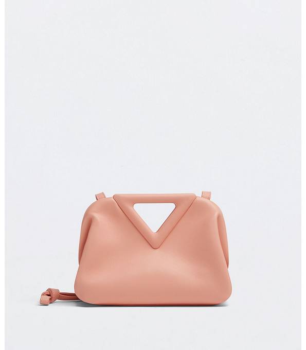 Bottega Veneta Peack Pink Original Calfskin 22cm Point Top Handle Bag