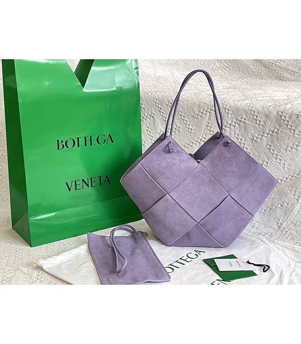 Bottega Veneta Purple Original Suede Leather Large Tote Bag