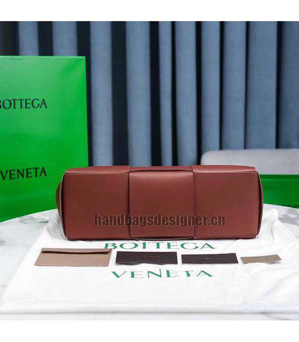 Bottega Veneta Red Brown Original Calfskin Leather Arco 35cm Tote Bag-3