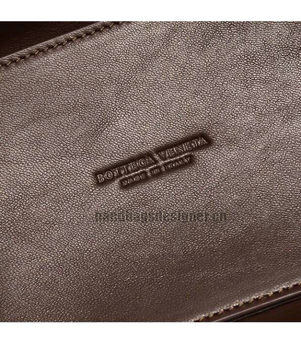 Bottega Veneta Red Brown Original Calfskin Leather Arco 35cm Tote Bag-6