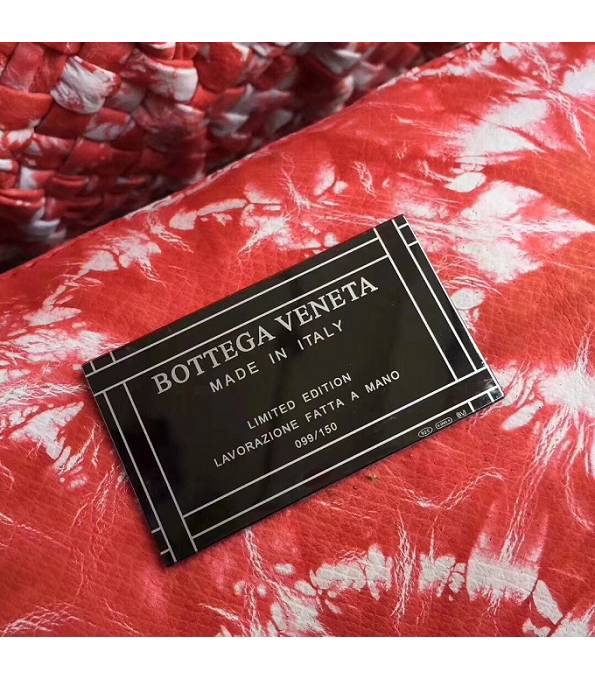 Bottega Veneta Red Original Weave Lambskin Leather Tote Shopping Bag-3