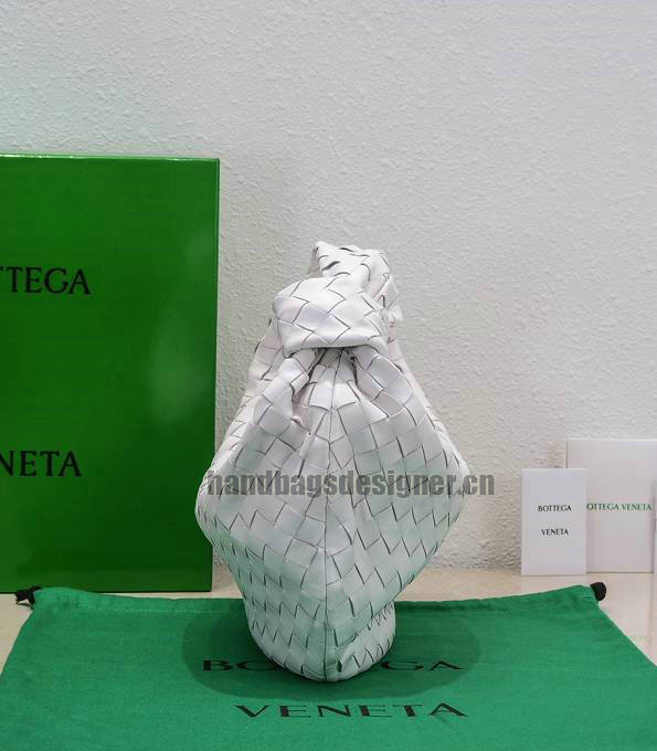 Bottega Veneta White Original Intrecciato Leather Teen Jodie Shoulder Bag-2