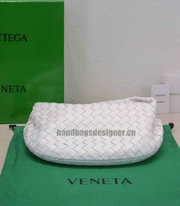 Bottega Veneta White Original Intrecciato Leather Teen Jodie Shoulder Bag-3