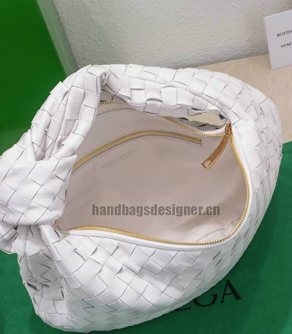Bottega Veneta White Original Intrecciato Leather Teen Jodie Shoulder Bag-6