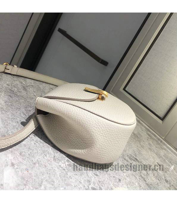 Bottega Veneta White Original Real Leather Rounded Belt Bag-4